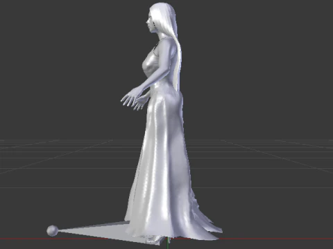 Woman in a Dress 067 3D Model