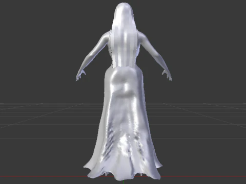 Woman in a Dress 067 3D Model