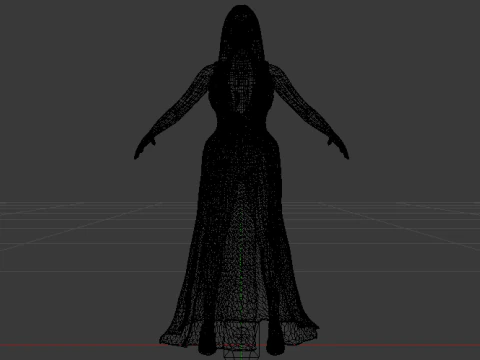 Woman in a Dress 067 3D Model