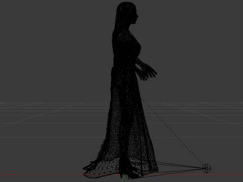 Woman in a Dress 067 3D Model