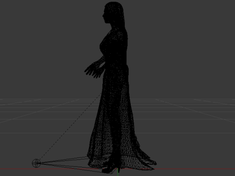Woman in a Dress 067 3D मॉडल