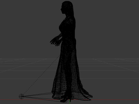 Woman in a Dress 067 3D Model