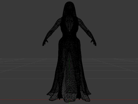Woman in a Dress 067 3D Model
