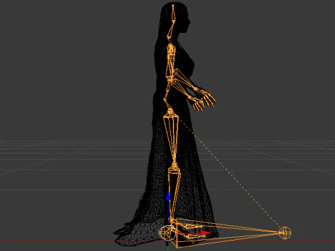 Woman in a Dress 067 3D Model
