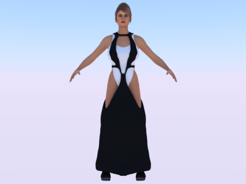 Woman in a Dress 068 Modelo 3D