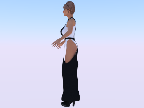 Woman in a Dress 068 3Dモデル