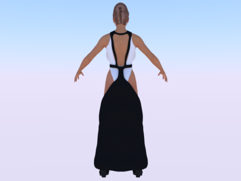 Woman in a Dress 068 3Dモデル