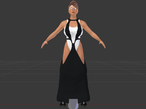 Woman in a Dress 068 3Dモデル