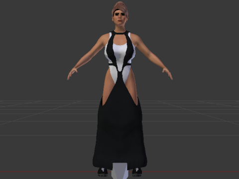 Woman in a Dress 068 3Dモデル