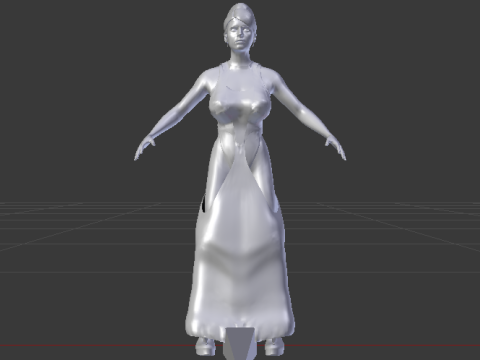Woman in a Dress 068 3Dモデル