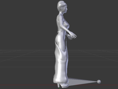 Woman in a Dress 068 3Dモデル