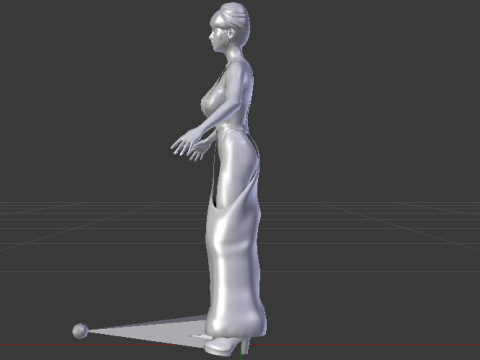 Woman in a Dress 068 3Dモデル