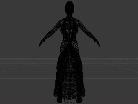 Woman in a Dress 068 3Dモデル