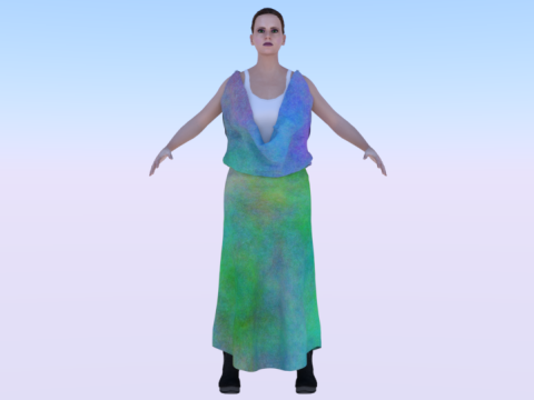 Woman in a Dress 069 Modello 3D