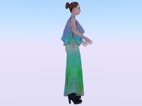 Woman in a Dress 069 3D Модель