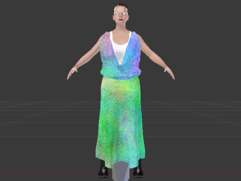 Woman in a Dress 069 3D Модель