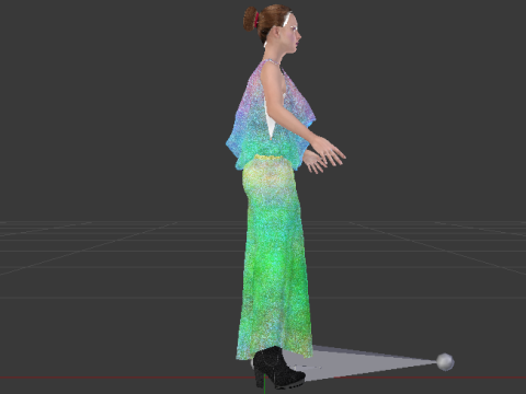 Woman in a Dress 069 3D Модель