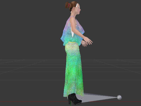 Woman in a Dress 069 3D Model