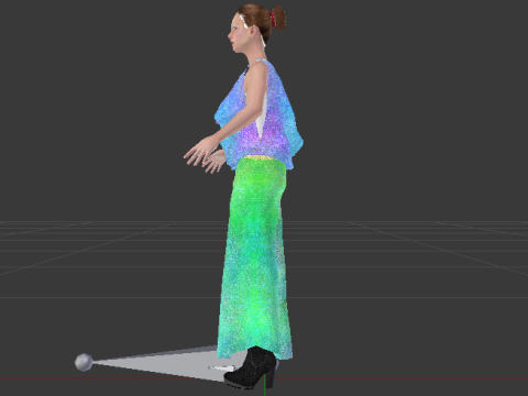 Woman in a Dress 069 3D Модель