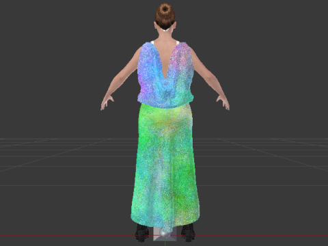 Woman in a Dress 069 3D Модель