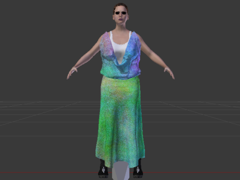 Woman in a Dress 069 3D Модель