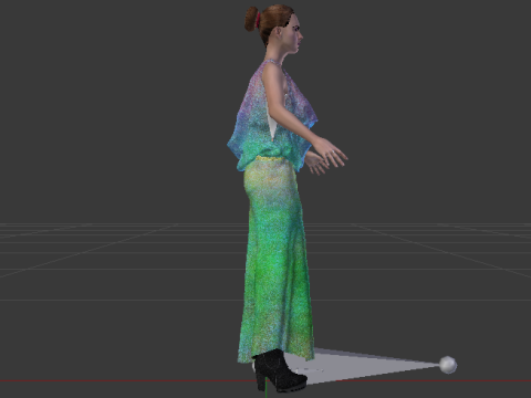 Woman in a Dress 069 3D Модель