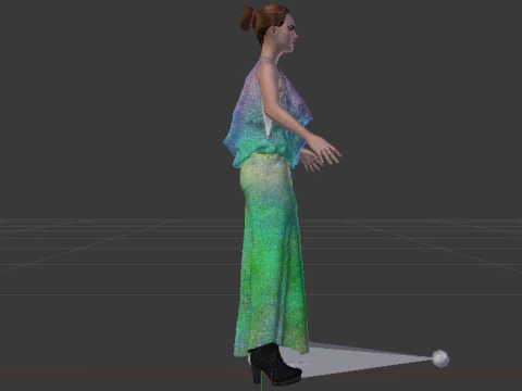 Woman in a Dress 069 3D Model