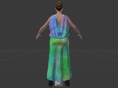 Woman in a Dress 069 3D Модель