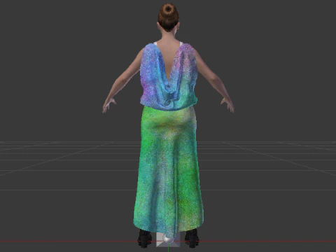 Woman in a Dress 069 3D Model