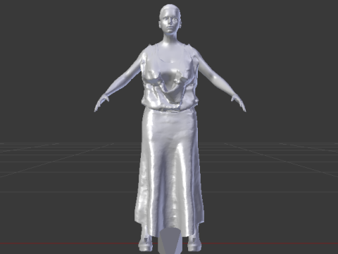 Woman in a Dress 069 3D Модель