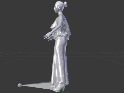 Woman in a Dress 069 3D Модель