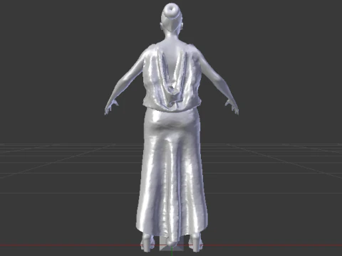 Woman in a Dress 069 3D Model