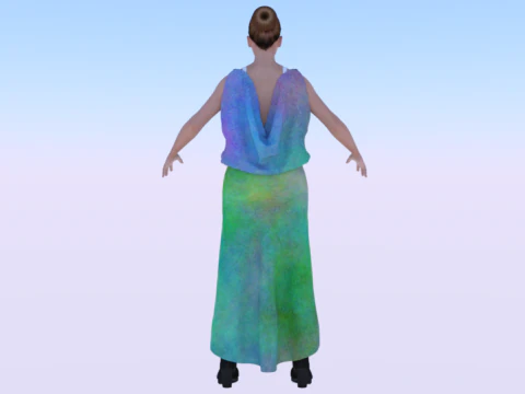 Woman in a Dress 069 3D Model