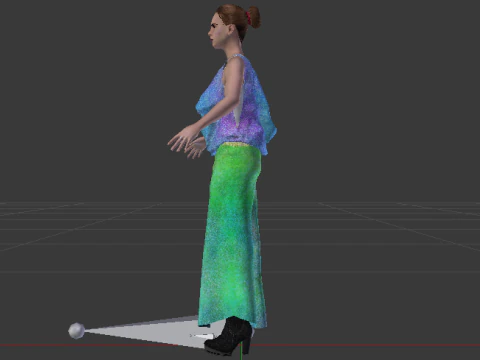 Woman in a Dress 069 3D Model