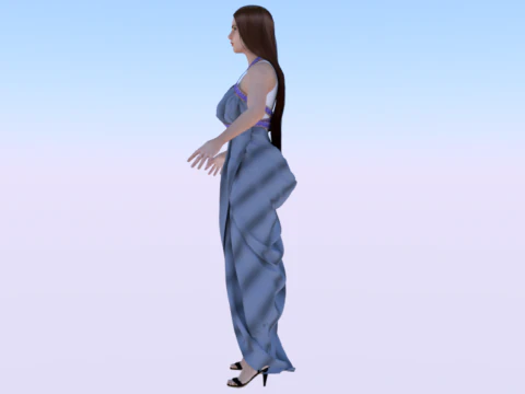 Woman in a Dress 070 3D Model