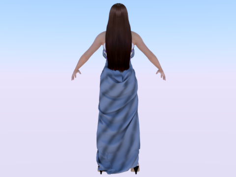 Woman in a Dress 070 3D Модель