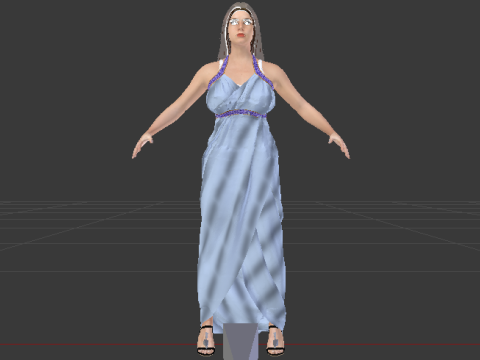 Woman in a Dress 070 3D Модель