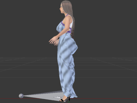 Woman in a Dress 070 3D Модель