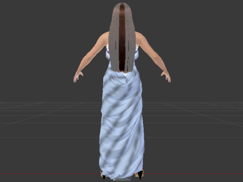 Woman in a Dress 070 3D Модель