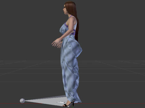 Woman in a Dress 070 3D Model