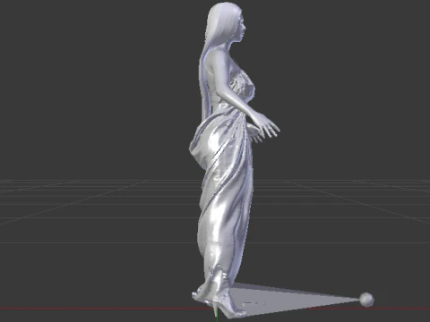 Woman in a Dress 070 3D Model