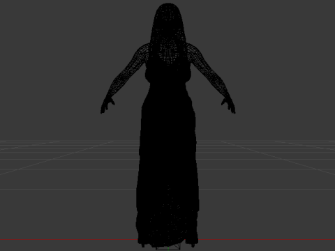 Woman in a Dress 070 3D Модель