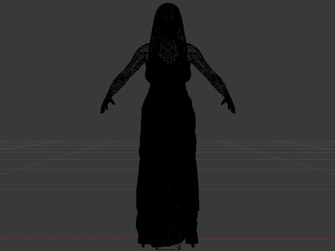 Woman in a Dress 070 3D Model