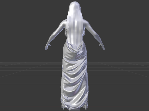 Woman in a Dress 070 3D Модель