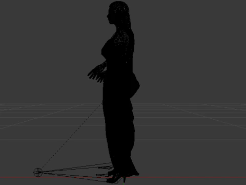 Woman in a Dress 070 3D Model