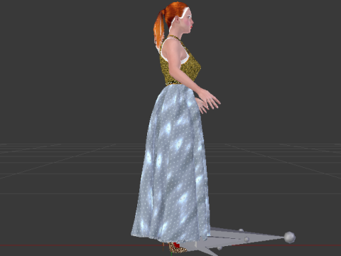 Woman in a Dress 071 3D Model