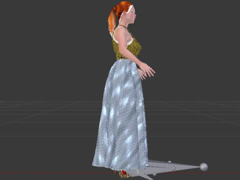 Woman in a Dress 071 3D Model