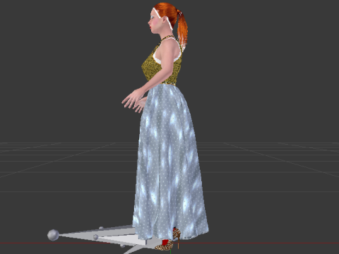 Woman in a Dress 071 3D Model