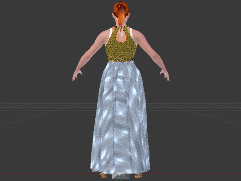 Woman in a Dress 071 3D Model