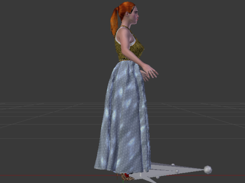 Woman in a Dress 071 3D Model
